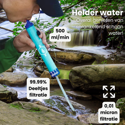 Outdoor waterfilter BPA-vrij (1500L) - Perfect voor camping & noodpakket